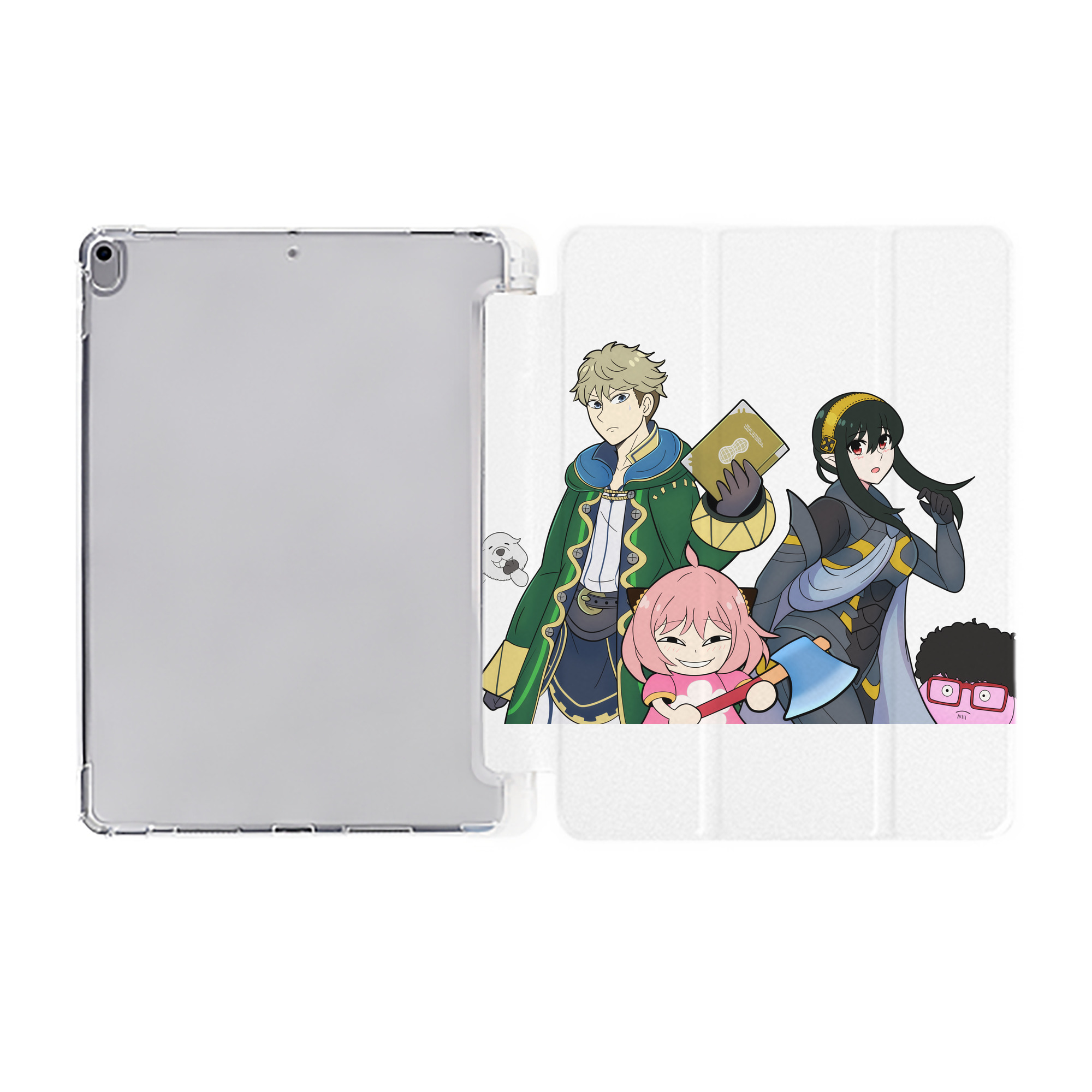 （画像用） SPY×FAMILY间谍家家酒 IPad ケース ペン収納付き 三つ折りスタンド PUレザー×シリコン 対応機種9.5/10.5/10.9インチ